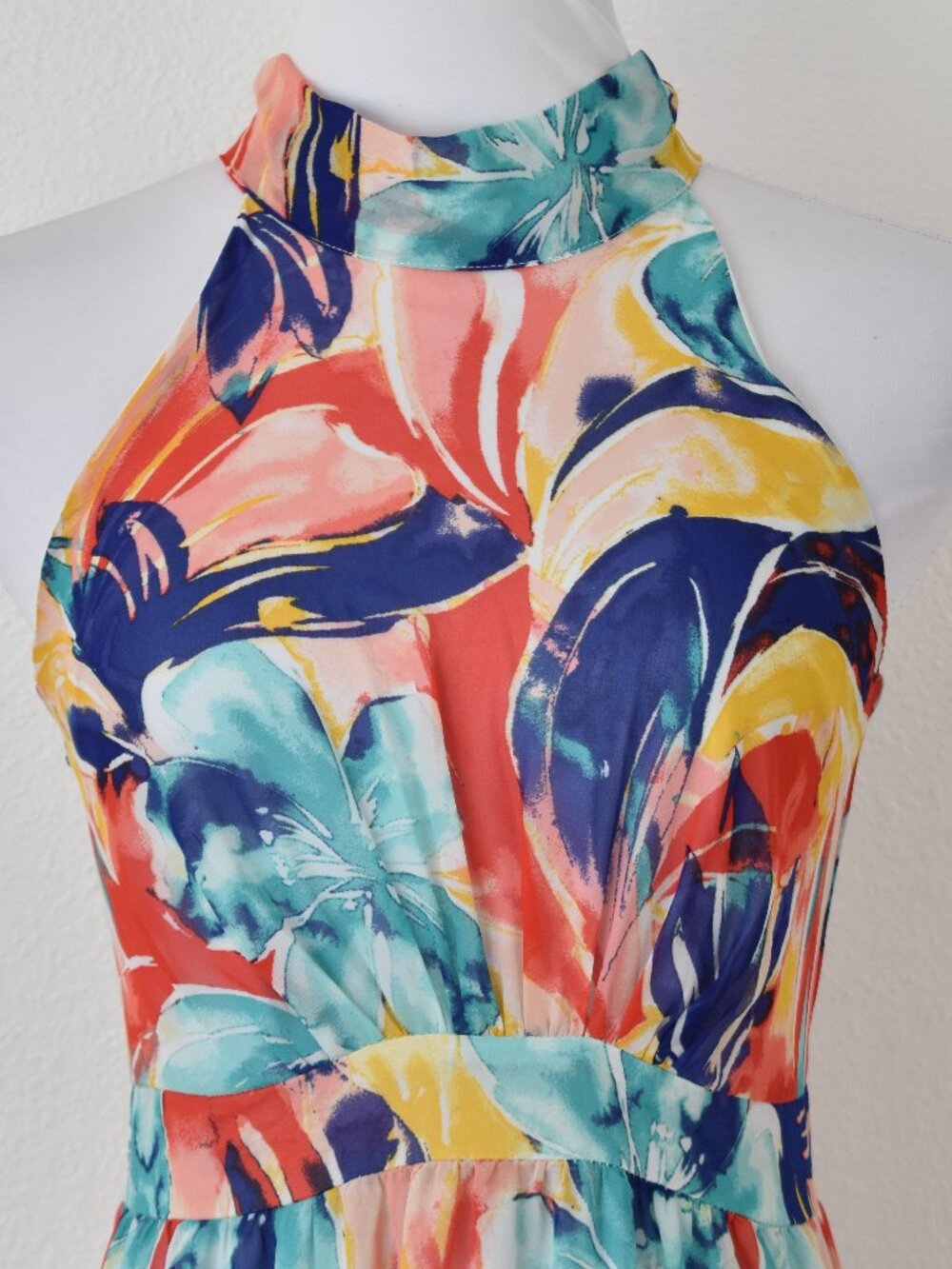Tahari Arthur S Levine Chiffon Floral Maxi Dress - 4 - Picture 2 of 11